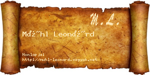 Mühl Leonárd névjegykártya